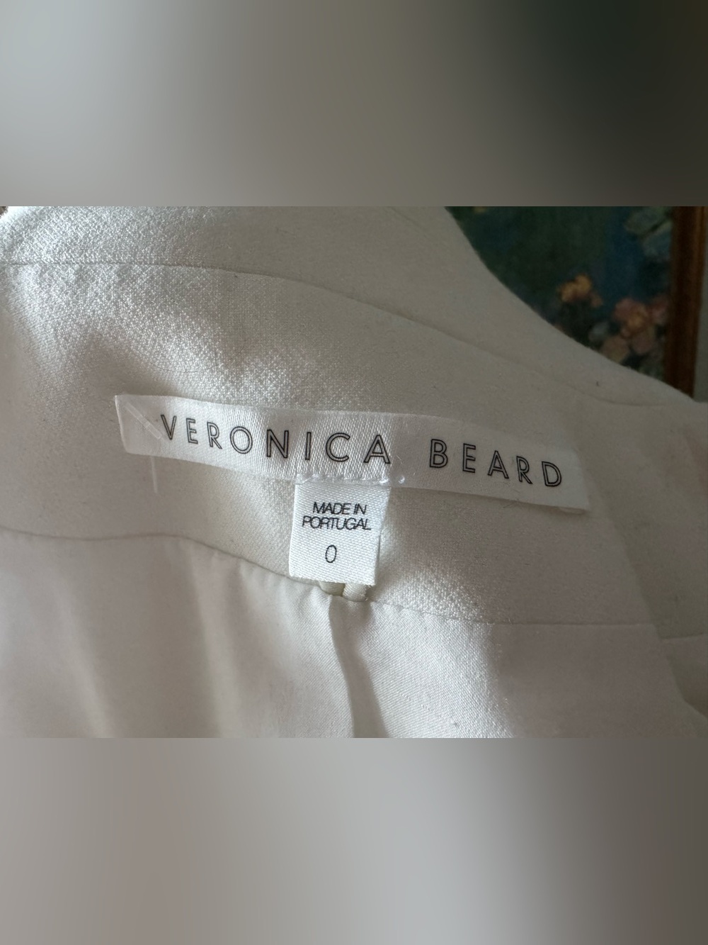 Veronica Beard Cosmo Double-Breasted Dickey Jacket Contrast Stitching Size 0 - Picture 5 of 7